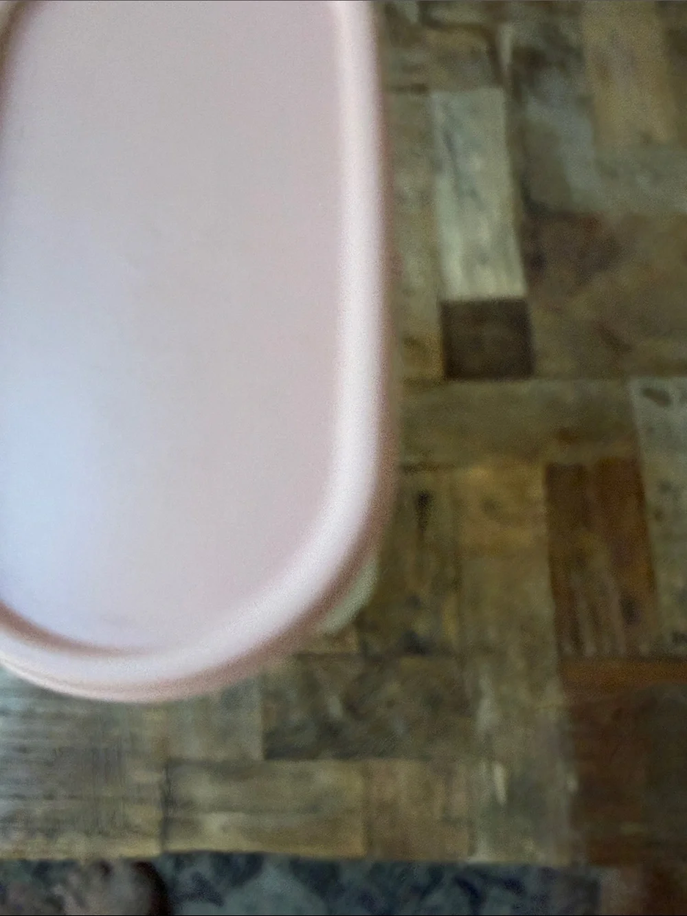 Vintage Tupperware Modular Mates Oval #3 Pink Lid Storage Container